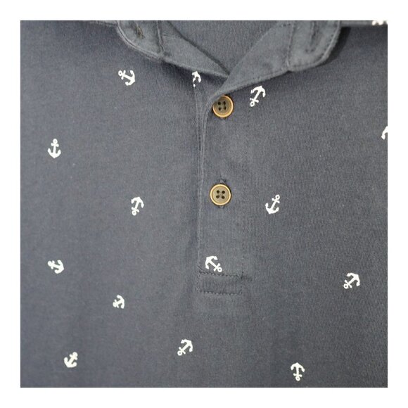 EUC [g] GEORGE Polo Blue Cove Anchor Sz‎ L - Picture 4 of 7